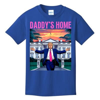 Funny Trump DaddyS Home Trump Pink 2024 Kids T-Shirt