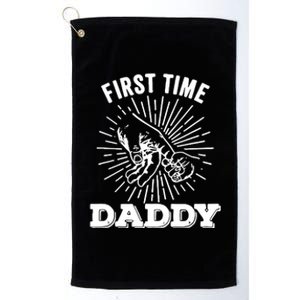 First Time Daddy Dad To Be FatherS Day Platinum Collection Golf Towel