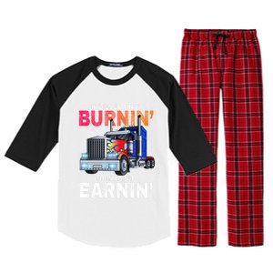 Funny Trucker Diesel Big Rig Semi Trailer Truck Driver Gift Great Gift Raglan Sleeve Pajama Set