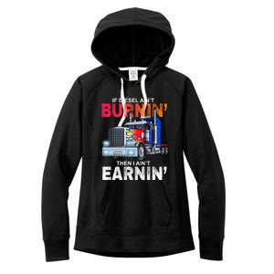 Funny Trucker Diesel Big Rig Semi Trailer Truck Driver Gift Great Gift Women's Fleece Hoodie