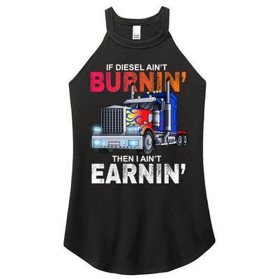 Funny Trucker Diesel Big Rig Semi Trailer Truck Driver Gift Great Gift Women's Perfect Tri Rocker Tank