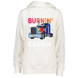 Funny Trucker Diesel Big Rig Semi Trailer Truck Driver Gift Great Gift Womens Funnel Neck Pullover Hood