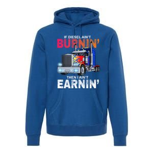 Funny Trucker Diesel Big Rig Semi Trailer Truck Driver Gift Great Gift Premium Hoodie