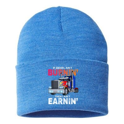 Funny Trucker Diesel Big Rig Semi Trailer Truck Driver Gift Great Gift Sustainable Knit Beanie