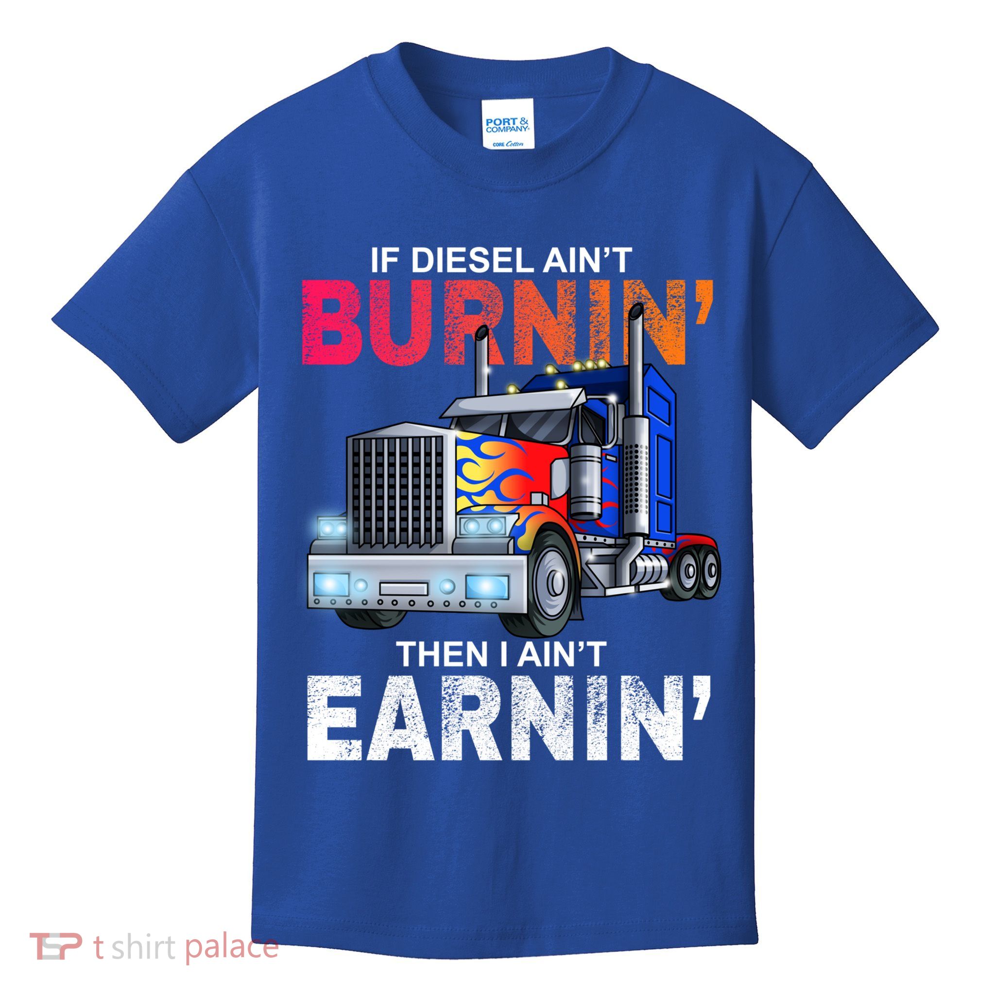 Funny Trucker Diesel Big Rig Semi Trailer Truck Driver Gift Great Gift Kids T-Shirt
