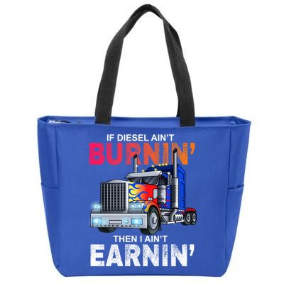 Funny Trucker Diesel Big Rig Semi Trailer Truck Driver Gift Great Gift Zip Tote Bag