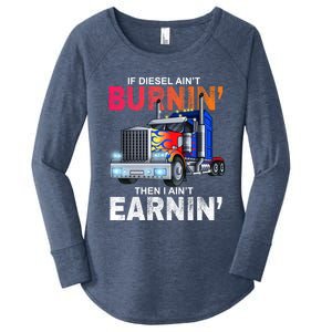 Funny Trucker Diesel Big Rig Semi Trailer Truck Driver Gift Great Gift Women's Perfect Tri Tunic Long Sleeve Shirt