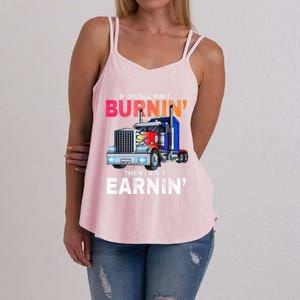 Funny Trucker Diesel Big Rig Semi Trailer Truck Driver Gift Great Gift Women's Strappy Tank