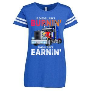 Funny Trucker Diesel Big Rig Semi Trailer Truck Driver Gift Great Gift Enza Ladies Jersey Football T-Shirt