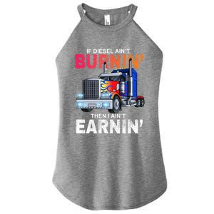 Funny Trucker Diesel Big Rig Semi Trailer Truck Driver Gift Great Gift Women's Perfect Tri Rocker Tank