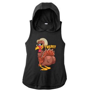 Funny Twerky Dance Cute Love Twerk Dancing Thanksgiving Gift Ladies PosiCharge Tri-Blend Wicking Draft Hoodie Tank