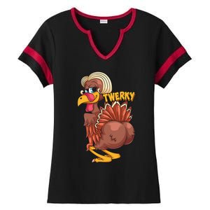 Funny Twerky Dance Cute Love Twerk Dancing Thanksgiving Gift Ladies Halftime Notch Neck Tee