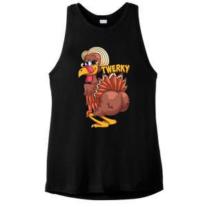 Funny Twerky Dance Cute Love Twerk Dancing Thanksgiving Gift Ladies PosiCharge Tri-Blend Wicking Tank