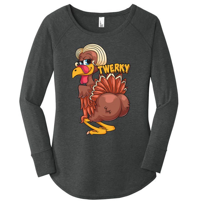 Funny Twerky Dance Cute Love Twerk Dancing Thanksgiving Gift Women's Perfect Tri Tunic Long Sleeve Shirt