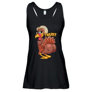 Funny Twerky Dance Cute Love Twerk Dancing Thanksgiving Gift Ladies Essential Flowy Tank