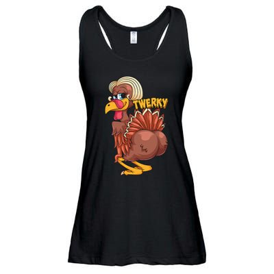 Funny Twerky Dance Cute Love Twerk Dancing Thanksgiving Gift Ladies Essential Flowy Tank