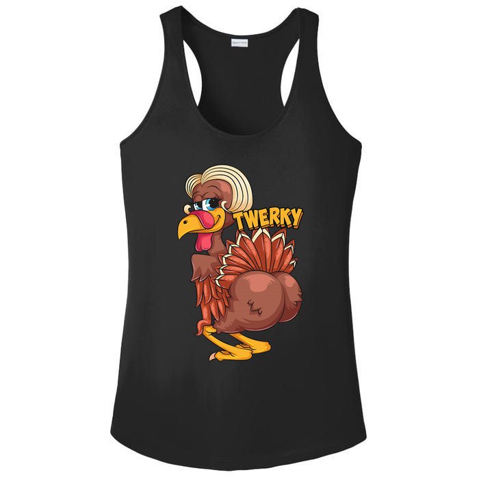 Funny Twerky Dance Cute Love Twerk Dancing Thanksgiving Gift Ladies PosiCharge Competitor Racerback Tank