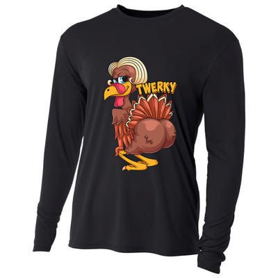 Funny Twerky Dance Cute Love Twerk Dancing Thanksgiving Gift Cooling Performance Long Sleeve Crew