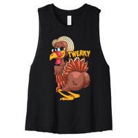 Funny Twerky Dance Cute Love Twerk Dancing Thanksgiving Gift Women's Racerback Cropped Tank