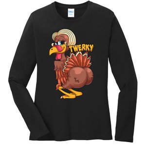 Funny Twerky Dance Cute Love Twerk Dancing Thanksgiving Gift Ladies Long Sleeve Shirt