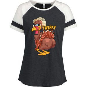 Funny Twerky Dance Cute Love Twerk Dancing Thanksgiving Gift Enza Ladies Jersey Colorblock Tee