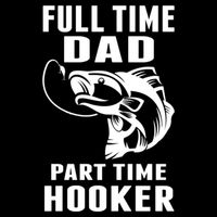 Full Time Dad Part Time Hooker Funny Fishing Father's Day Gift Wool Snapback Cap