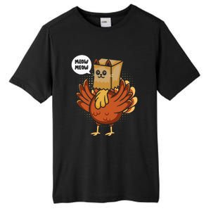 Funny Thanksgiving Day Fake Cat Turkey Meow Animal Farmer  Tall Fusion ChromaSoft Performance T-Shirt