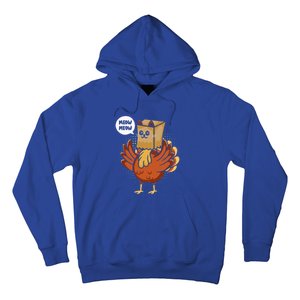 Funny Thanksgiving Day Fake Cat Turkey Meow Animal Farmer  Hoodie