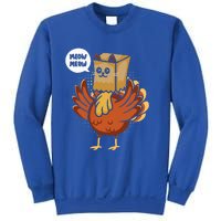 Funny Thanksgiving Day Fake Cat Turkey Meow Animal Farmer  Sweatshirt