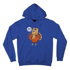 Funny Thanksgiving Day Fake Cat Turkey Meow Animal Farmer  Tall Hoodie