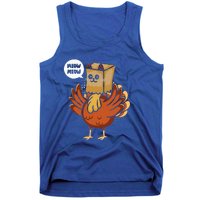 Funny Thanksgiving Day Fake Cat Turkey Meow Animal Farmer  Tank Top