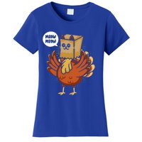 Funny Thanksgiving Day Fake Cat Turkey Meow Animal Farmer  Women's T-Shirt