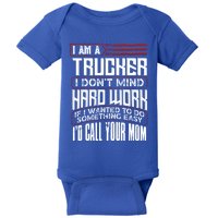 Funny Trucker Diesel Big Rig Semigifttrailer Truck Driver Gift Cute Gift Baby Bodysuit