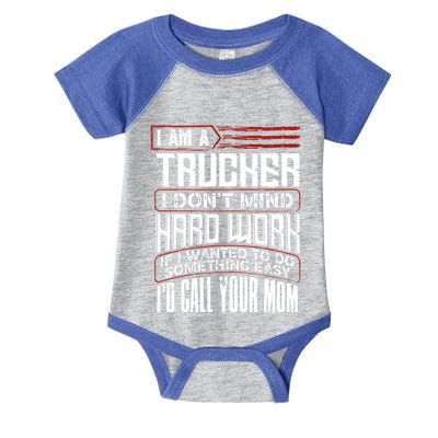 Funny Trucker Diesel Big Rig Semigifttrailer Truck Driver Gift Cute Gift Infant Baby Jersey Bodysuit