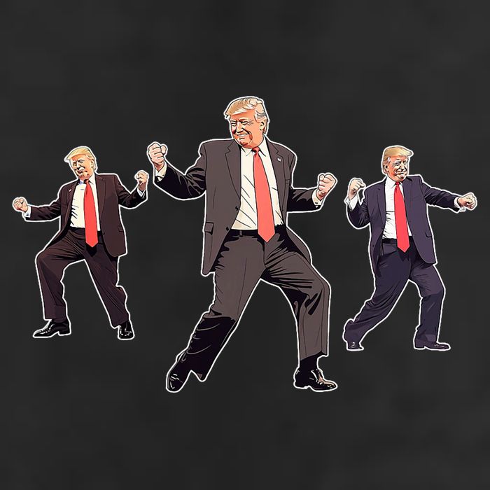 Funny Trump Dancing Dance Moves Rally Maga 7 Panel Mesh Trucker Snapback Hat