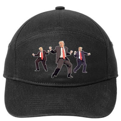 Funny Trump Dancing Dance Moves Rally Maga 7-Panel Snapback Hat