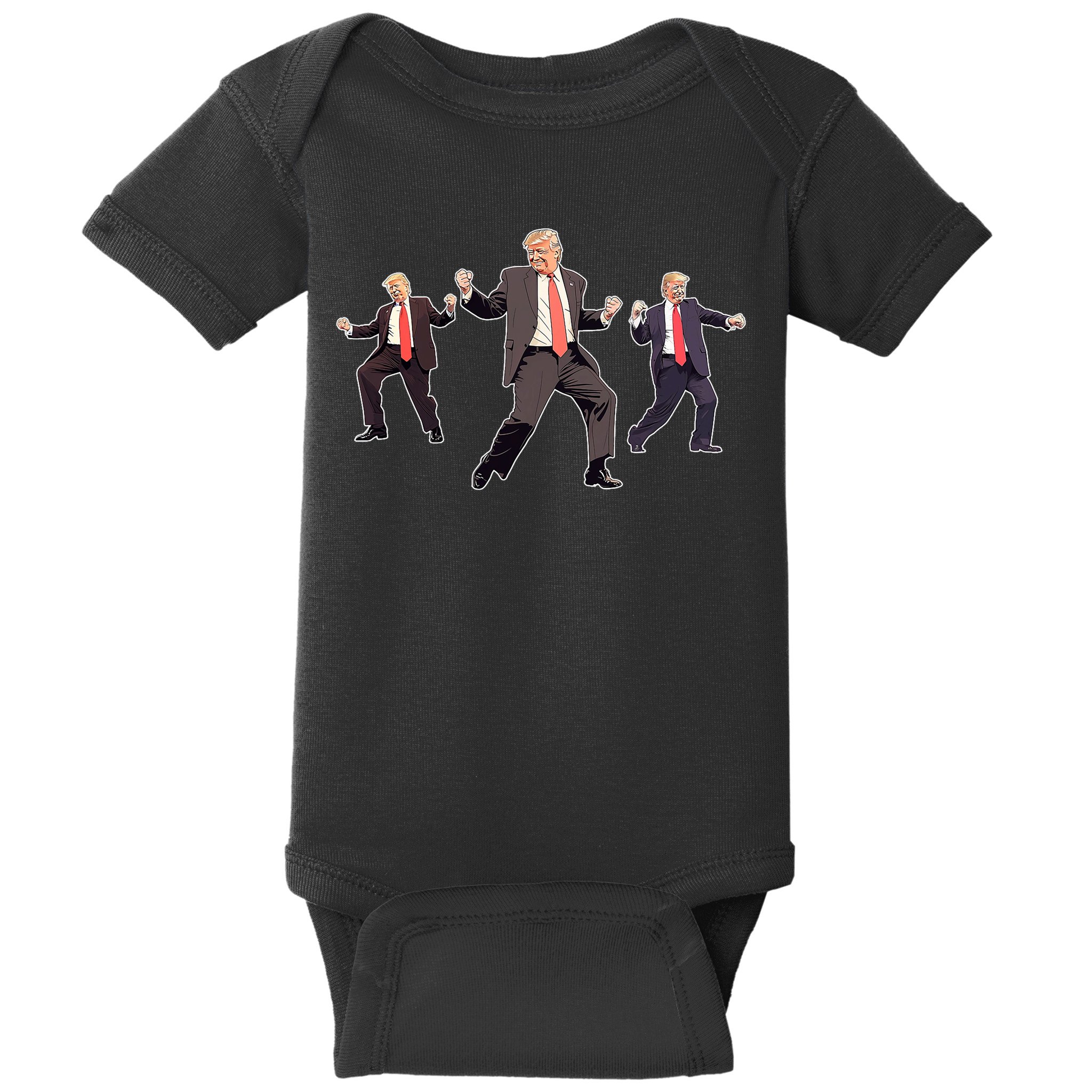 Funny Trump Dancing Dance Moves Rally Maga Baby Bodysuit