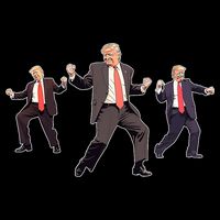 Funny Trump Dancing Dance Moves Rally Maga Womens T-Shirt