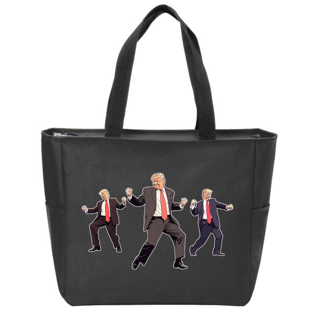 Funny Trump Dancing Dance Moves Rally Maga Zip Tote Bag