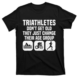 Funny Triathlon Design  Triathletes Swim Bike Run T-Shirt