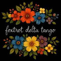 Foxtrot Tango Delta Floral Vintage Retro Drawstring Bag