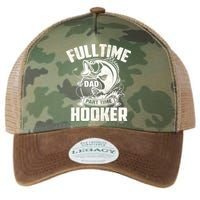 Full Time Dad Part Time Hooker Funny Father's Day Fishing Legacy Tie Dye Trucker Hat