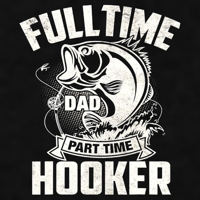 Full Time Dad Part Time Hooker Funny Father's Day Fishing Ladies PosiCharge Tri-Blend Wicking Tank