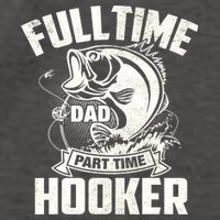 Full Time Dad Part Time Hooker Funny Father's Day Fishing Vector Backpack