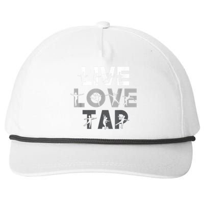 Funny Tap Dancing Design Live Love Tap Dance Snapback Five-Panel Rope Hat