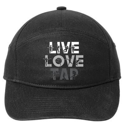 Funny Tap Dancing Design Live Love Tap Dance 7-Panel Snapback Hat