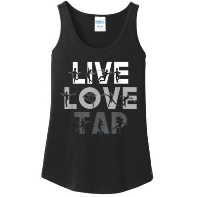 Funny Tap Dancing Design Live Love Tap Dance Ladies Essential Tank