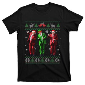 Funny Trump Dance Elf Santa Christmas Ugly Sweater Xmas T-Shirt