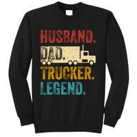 Funny Truck Driver Trucking Men Husband Dad Trucker Legend Sweatshirt