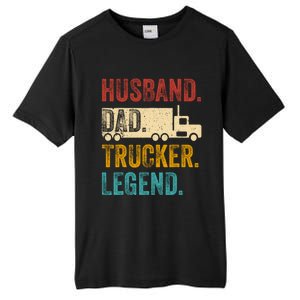 Funny Truck Driver Trucking Men Husband Dad Trucker Legend Tall Fusion ChromaSoft Performance T-Shirt